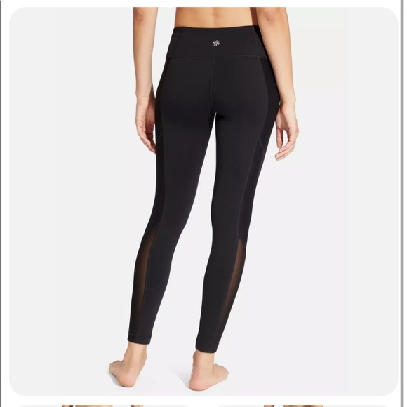 Athleta Pants - Athleta Black High Rise Mesh Tux Tight Yoga Fitness Pant #456741  S Tall